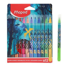 Maped 12 Pack Washable Felt Tip Colouring Markers - Dragon - ABC School Supplies