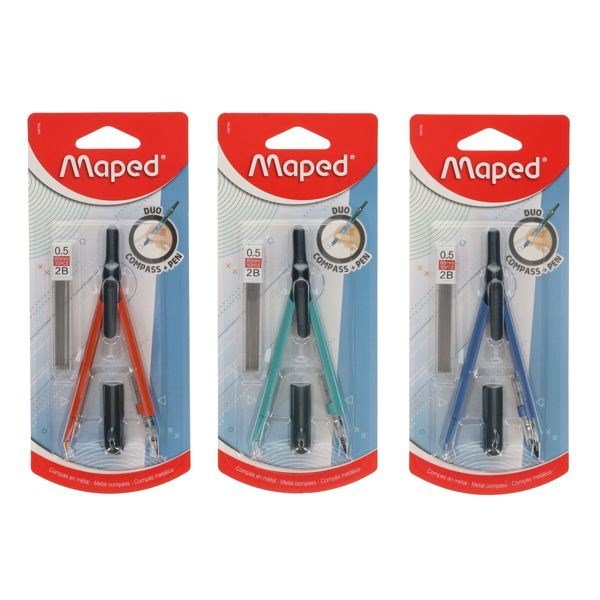 Maped 3 - Piece Compass Pen Set - ABC School Supplies