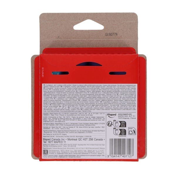 Maped 4 Pack Arctic Vibes Glitter Highlighters - ABC School Supplies