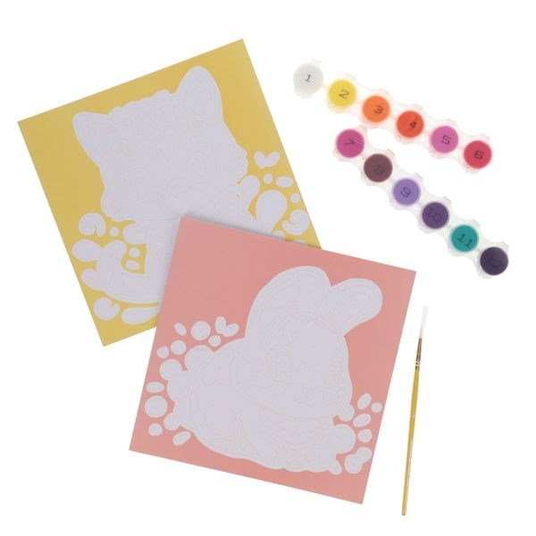 Maped Creativ 16 Piece Paint By Numbers Set - Cat/Bunny - ABC School Supplies