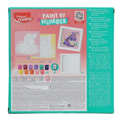 Maped Creativ 16 Piece Paint By Numbers Set - Cat/Bunny - ABC School Supplies
