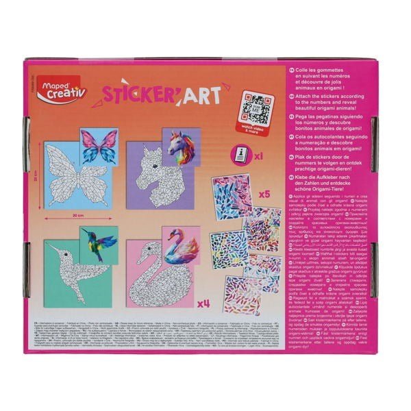 Maped Creativ Sticker Art Stickers By Numbers - Elegant Creatures - ABC School Supplies