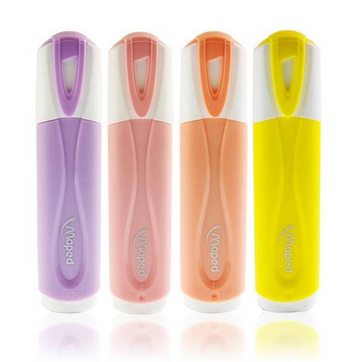Maped Fluo'Peps Pkt.4 Pastel Highlighters - ABC School Supplies