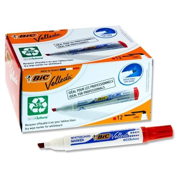 Maped Jumbo Bullet Tip Dry Erase Marker Pack Of 12 - Red - ABC School Supplies