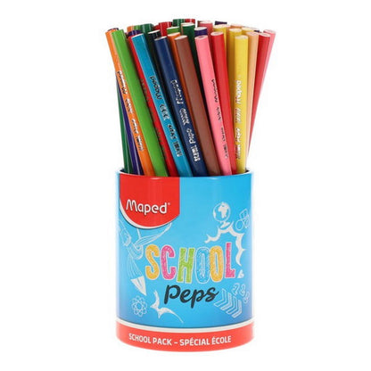 Maped School'peps Triangular Colour Pencils Tub of 72 - ABC School Supplies