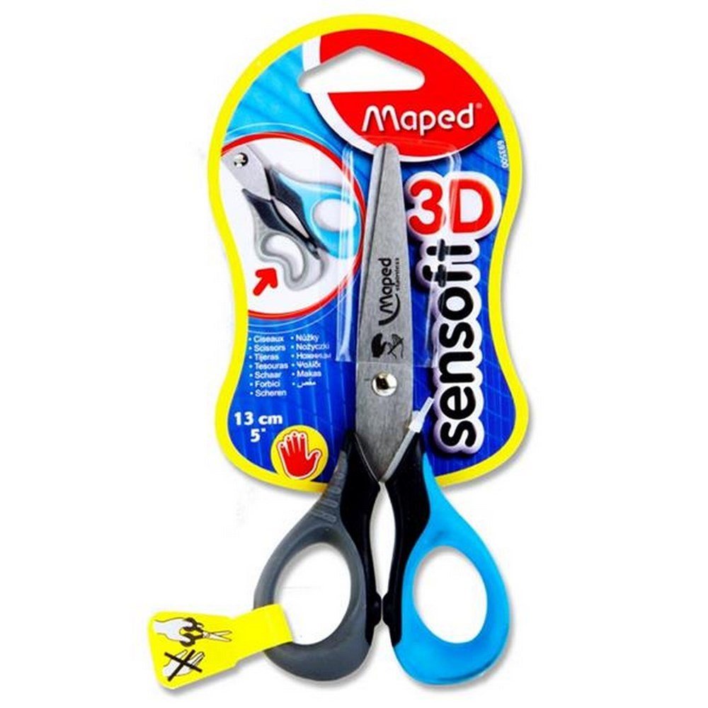**Maped Sensoft 13cm Scissors - Left Handed - ABC School Supplies