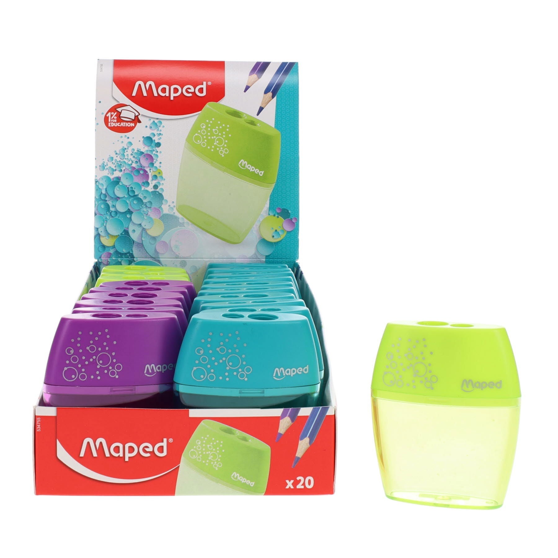 Maped Shaker Twin Hole Sharpener With Canister - ABC School Supplies