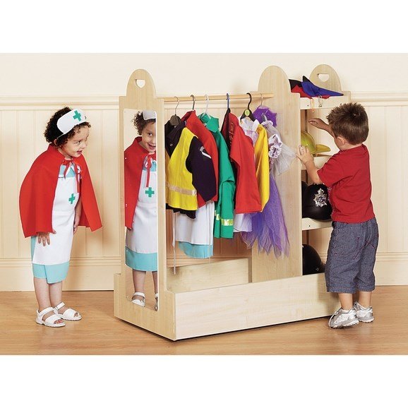 Maple Costume Storage Trolley With Mirror - ABC School Supplies
