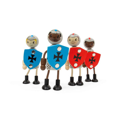 Medieval Knights Dolls - 4 Pcs Knight Doll Set - ABC School Supplies