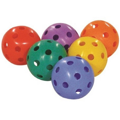 Megaform Set of 6 Floor Hockey Balls 6 Colours - ABC School Supplies