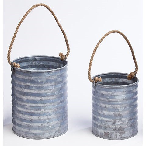 Metal Round Planter 2Pk - ABC School Supplies