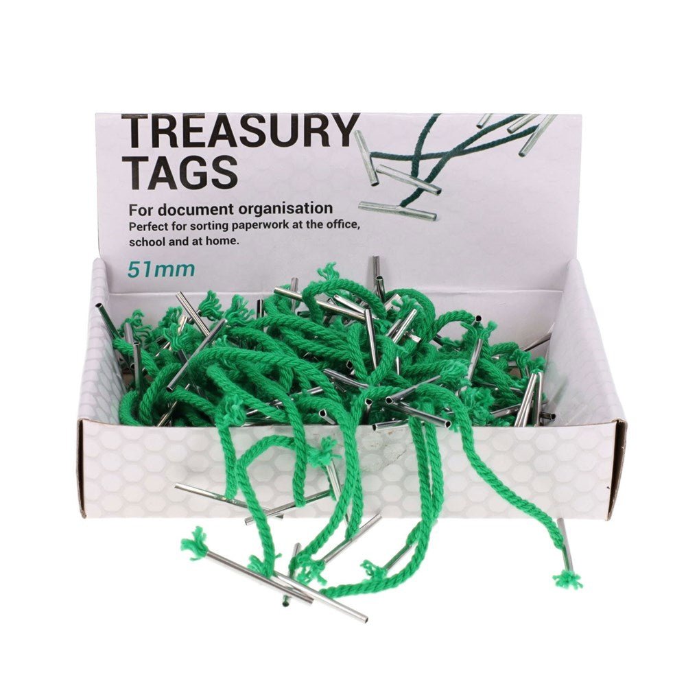 Metal Treasury Tags 51mm Pack of 100 - ABC School Supplies