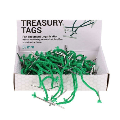 Metal Treasury Tags 51mm Pack of 100 - ABC School Supplies