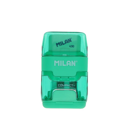 Milan Compact Twin Hole Sharpener & Eraser - ABC School Supplies