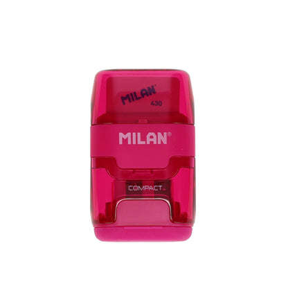 Milan Compact Twin Hole Sharpener & Eraser - ABC School Supplies