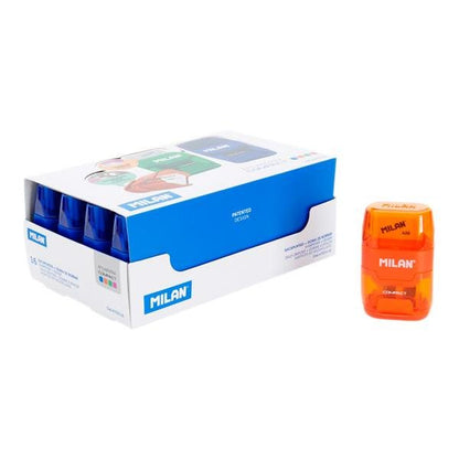 Milan Compact Twin Hole Sharpener & Eraser - ABC School Supplies