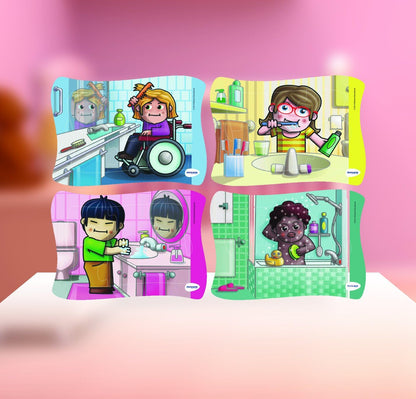 Miniland Frame Puzzles - Hygiene Habits - ABC School Supplies