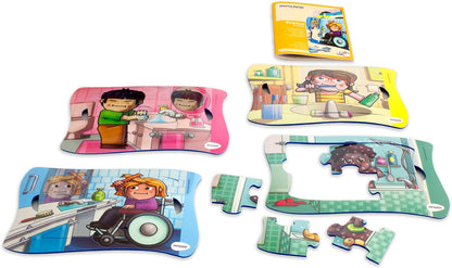 Miniland Frame Puzzles - Hygiene Habits - ABC School Supplies