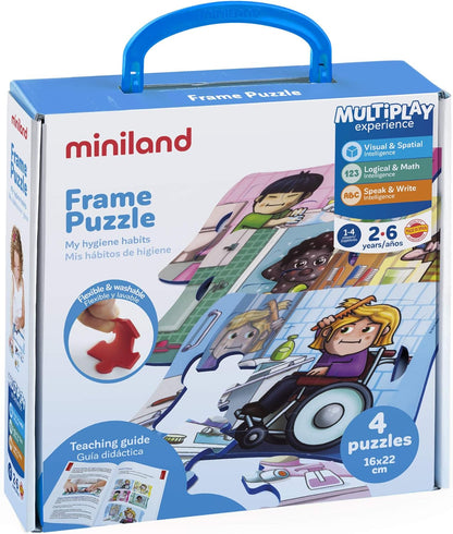 Miniland Frame Puzzles - Hygiene Habits - ABC School Supplies