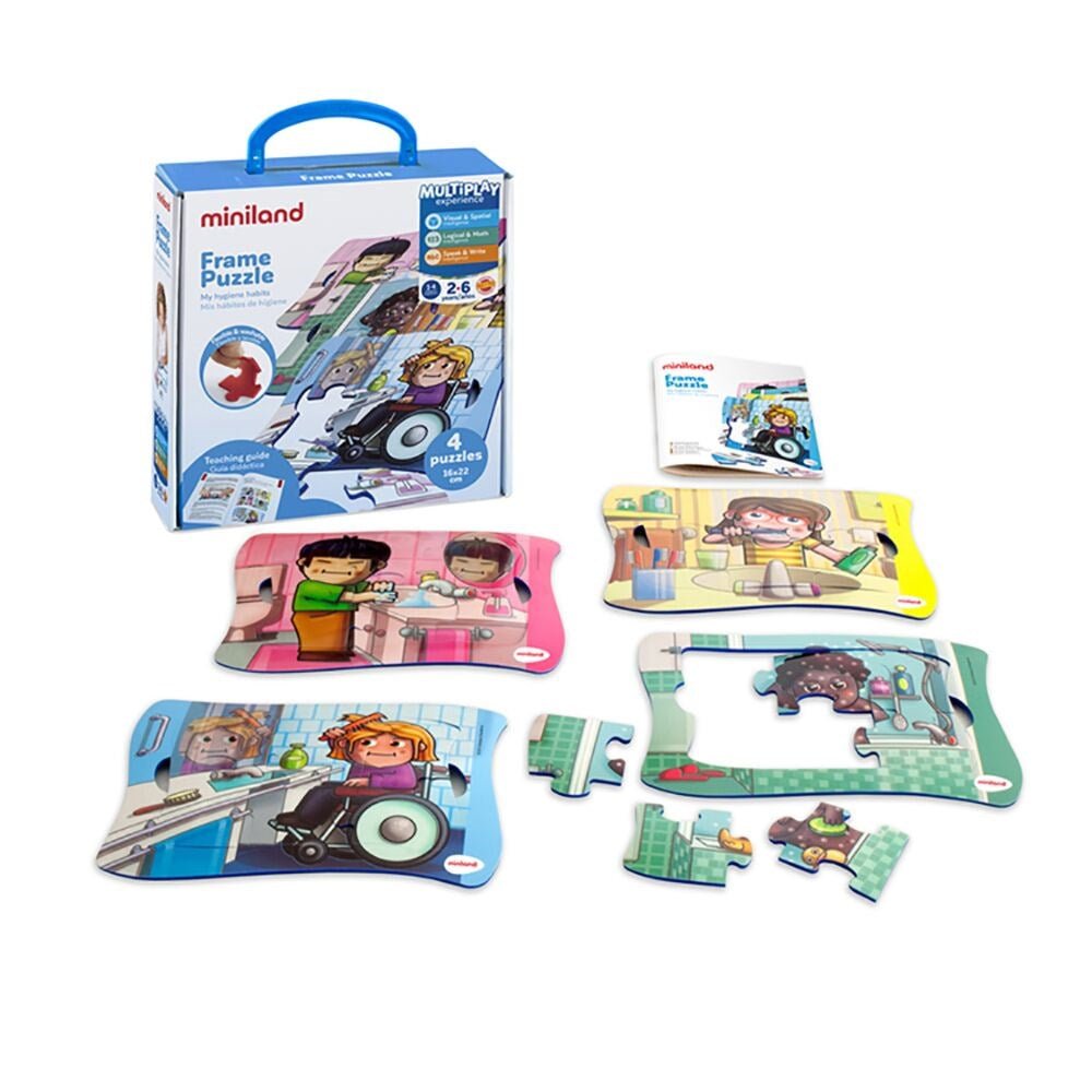 Miniland Frame Puzzles - Hygiene Habits - ABC School Supplies