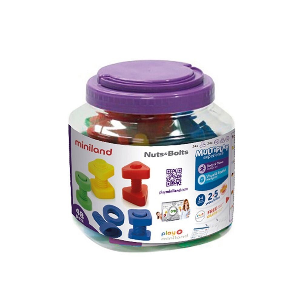 Miniland Nuts & Bolts Tub Of 48 - ABC School Supplies