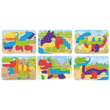 Miniland Pegs 20 Mm: 6 Patterns Pack (Dinos) Bright Colours - ABC School Supplies