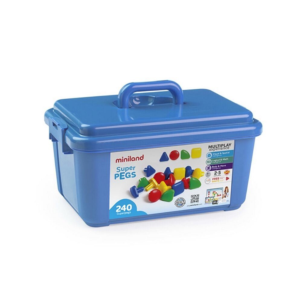 Miniland Superpegs (240 Pieces) - Primary Colors - ABC School Supplies