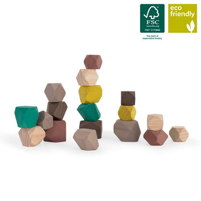 Miniland Towering Wood Stones 18 Pieces - ABC School Supplies