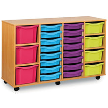 Monarch 16 Single, 4 Double and 3 Triple Tray Mobile Storage Unit - ABC School Supplies