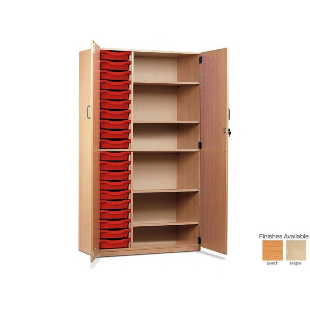Monarch 20 Single Tray Storage Unit Cupboard with Full Doors - ABC School Supplies