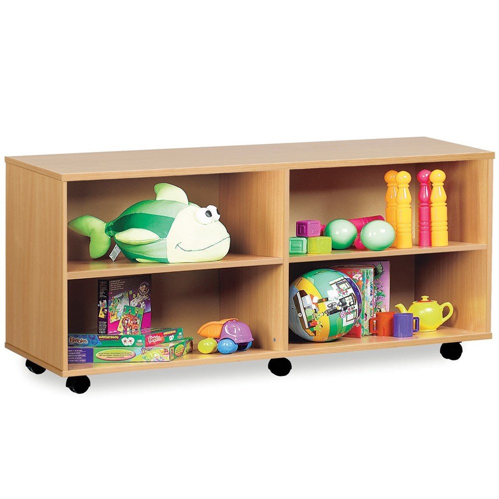 Monarch 4 Compartment Open Shelf Storage Unit (with Central Divider) - ABC School Supplies