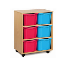 Monarch 6 Tray Triple Tray Storage Unit - ABC School Supplies