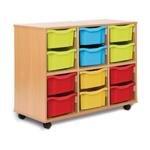 Monarch Allsorts Stackable Tray Storage Unit with 12 Double Trays - ABC School Supplies
