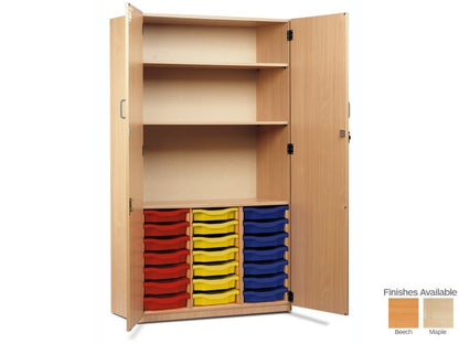 Monarch 21 Single Tray Storage Unit Cupboard with Full Doors