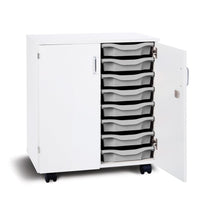 Monarch Mobile 16 Tray Single Tray Storage Unit with Lockable Doors - ABC School Supplies