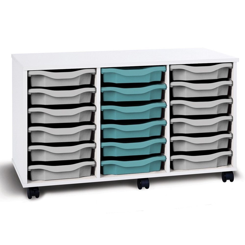 Monarch Mobile 18 Tray Single Tray Storage Unit - ABC School Supplies