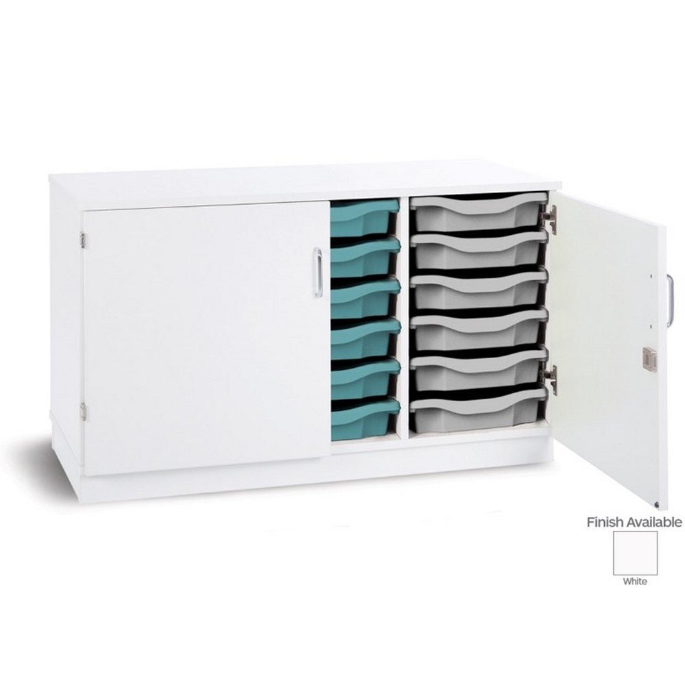 Monarch Mobile 18 Tray Single Tray Storage Unit with Lockable Doors - ABC School Supplies