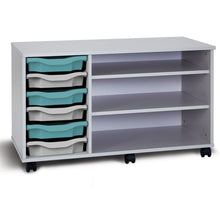 Monarch Mobile 6 Tray Single Tray Storage Unit with 2 Adjustable Shelves - ABC School Supplies