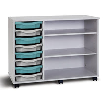 Monarch Mobile 8 Tray Single Tray Storage Unit with 2 Adjustable Shelves - ABC School Supplies