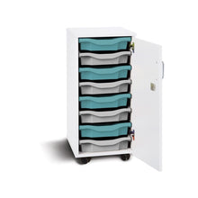 Monarch Mobile 8 Tray Single Tray Storage Unit with Lockable Doors - ABC School Supplies