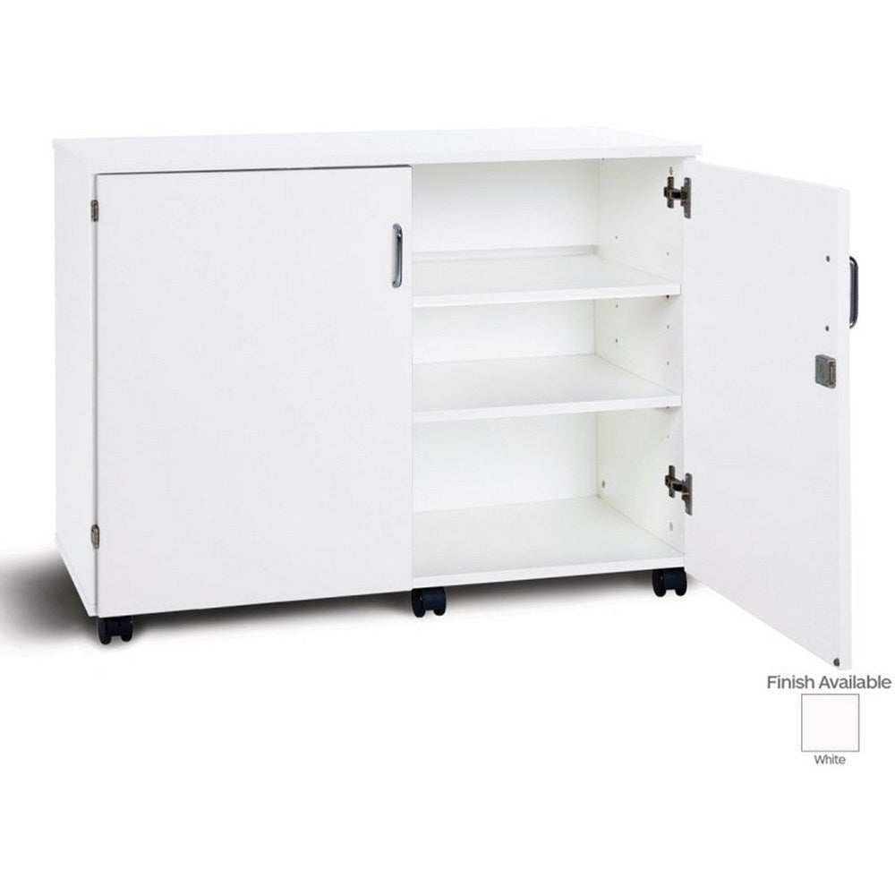 Monarch Mobile Cupboard with 2 Adjustable Shelves and Lockable Doors - ABC School Supplies