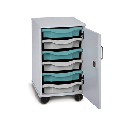 Monarch Premium Mobile 6 Tray Single Tray Storage Unit with Lockable Doors - ABC School Supplies