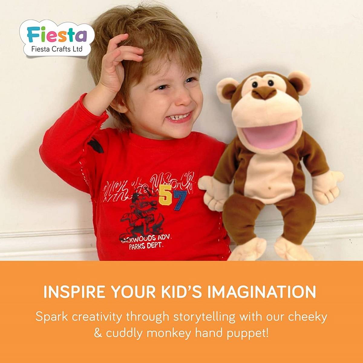 Monkey Hand Puppet With Moving Mouth - ABC School Supplies