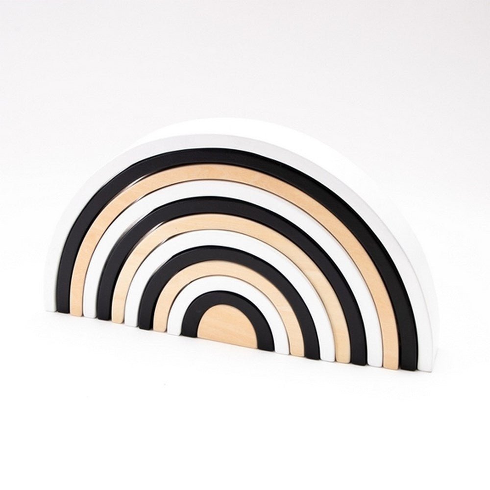 Monochrome Wooden Stacking Rainbow - ABC School Supplies