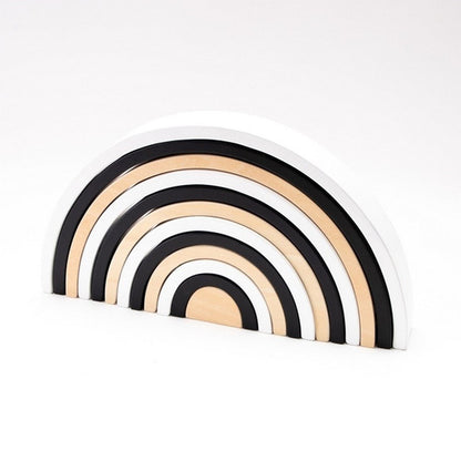 Monochrome Wooden Stacking Rainbow - ABC School Supplies