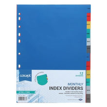 Monthly Subject Dividers - 12 Part - ABC School Supplies