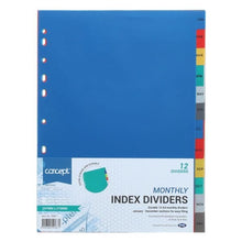 Monthly Subject Dividers - 12 Part - ABC School Supplies