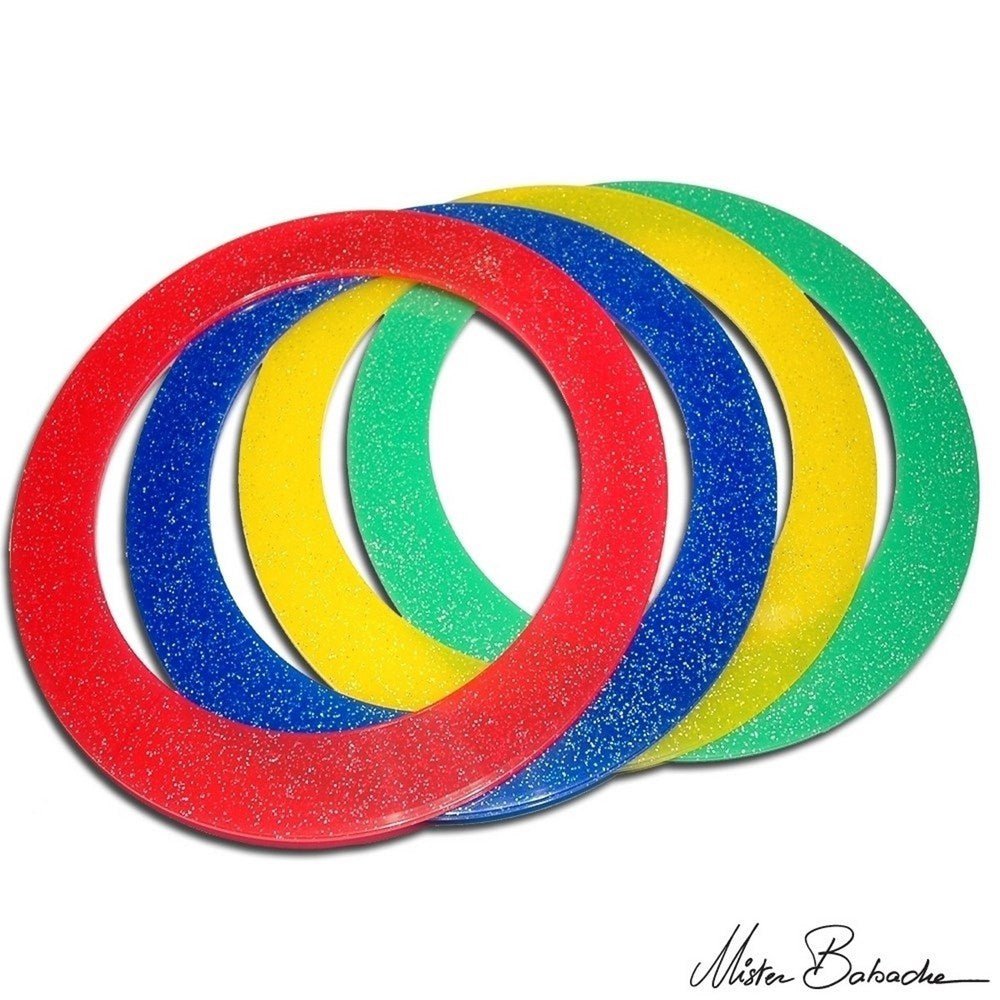 Mr Babache Glitter Juggling Ring 32Cm - Yellow - ABC School Supplies
