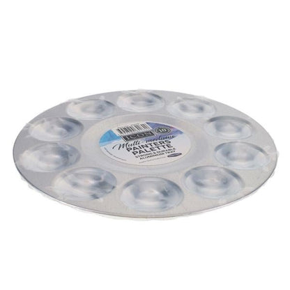 Multi - Medium Painters Palette - Aluminum Tray 10 Wells - ABC School Supplies