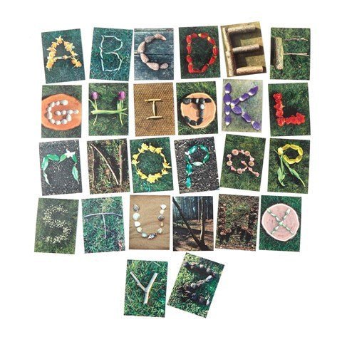 Natural Alphabet Cards Uppercase - ABC School Supplies